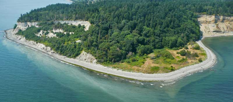 lily point aerial photo looking west.